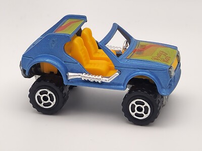 Majorette 1985 - Crazy Car 4x4 - No.223 - blue - Crazy car on hood - 1:55 France