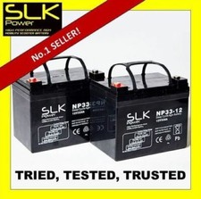 PAIR 12v 10ah 12 15 17 22ah 33 36 40 50 75ah Mobility Scooter AGM/GEL Batteries 