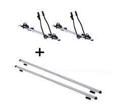 2x Fahrradträger SAGITTAR+Dachträger RAPID für für VW Polo IV 9N3 Fun 5Tür 03-08