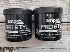 2 Pack. Ampro Pro Styl PROTEIN STYLING GEL | SUPER HOLD 6 oz. 