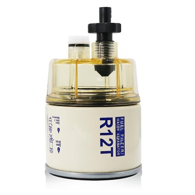 R12T Fuel Filter Water Separator Spin-on with Water Collection Bowl