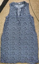 Gap Womens Dress Tunic Sleeveless Blue Summer Beach Size Pockets Size XS