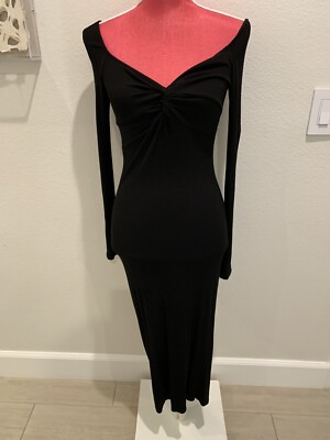 ENZA COSTA LONG SLEEVE MIDI DRESS SIZE SMALL BLACK NEW W/O TAGS | eBay ENZA COSTA LONG SLEEVE MIDI DRESS SIZE SMALL BLACK NEW W/O TAGS | eBay
