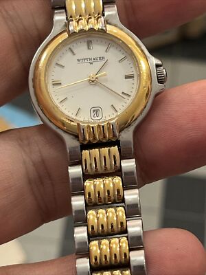 Wittnauer two tone ladies watch gold stainless white dial  display picture 3