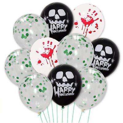 Halloween Ballon-Set – 62 Teile Mit Konfetti Für Gruselige Partys