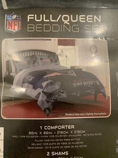 NFL New England Patriots Queen-Full 3 Piece Comforter Set 2 Pillowcase FREE SHIP