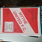 1997/98 Hythe United vs Faversham Town Programme