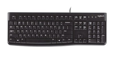 Logitech 920-002524 K120 Keyboard UK OEM K120, Wired, USB, QWERTY, Black ~E~