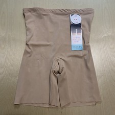 Assets by Spanx Women s Size Large Mid-Thigh Lightweight Shaping Short in Beige