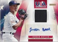 2013 USA Baseball 15U National Team Jersey Sig #2 Jordan Butler Auto Jersey /99