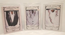 Lot of 3 - Vintage Silk Ribbon Embroidered Vest Embroidery Patterns Instructions