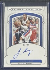 2024-25 Panini National Treasures Jaden Ivey Auto /75 On Card Bulls No. SIG-IVY