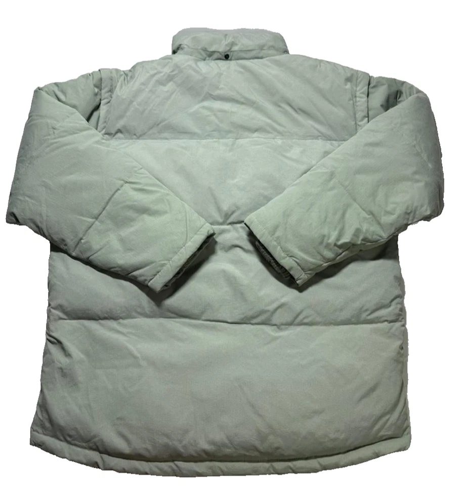 FILA MEN’S PUFFER JACKET XXL LIGHT GREEN PADDED WINTER COAT HIGH NECK ZIP POCKET - Image 2 of 4