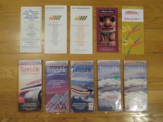 Lot of 123 U.S. Airline and Airport Timetables 1970s 2010s =