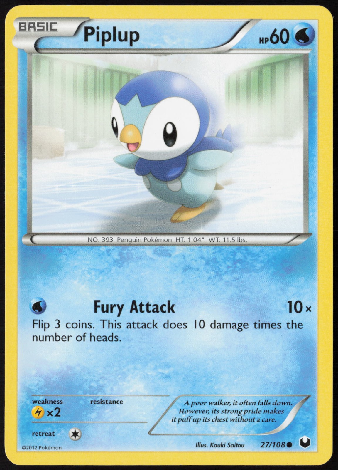 Piplup Normal 27/108 Dark Explorers NM