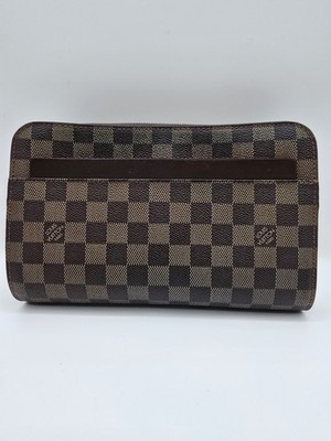 Louis Vuitton Saint Louis Clutch Brown Canvas Damier Ebene US SHIPPER