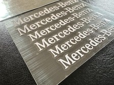 6x Mercedes Benz Bremssattel Sticker Aufkleber hitzebest&auml;ndig - weiss gerade 