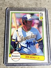 1982 Donruss - Don Money #384 Braves In Person On Card Auto