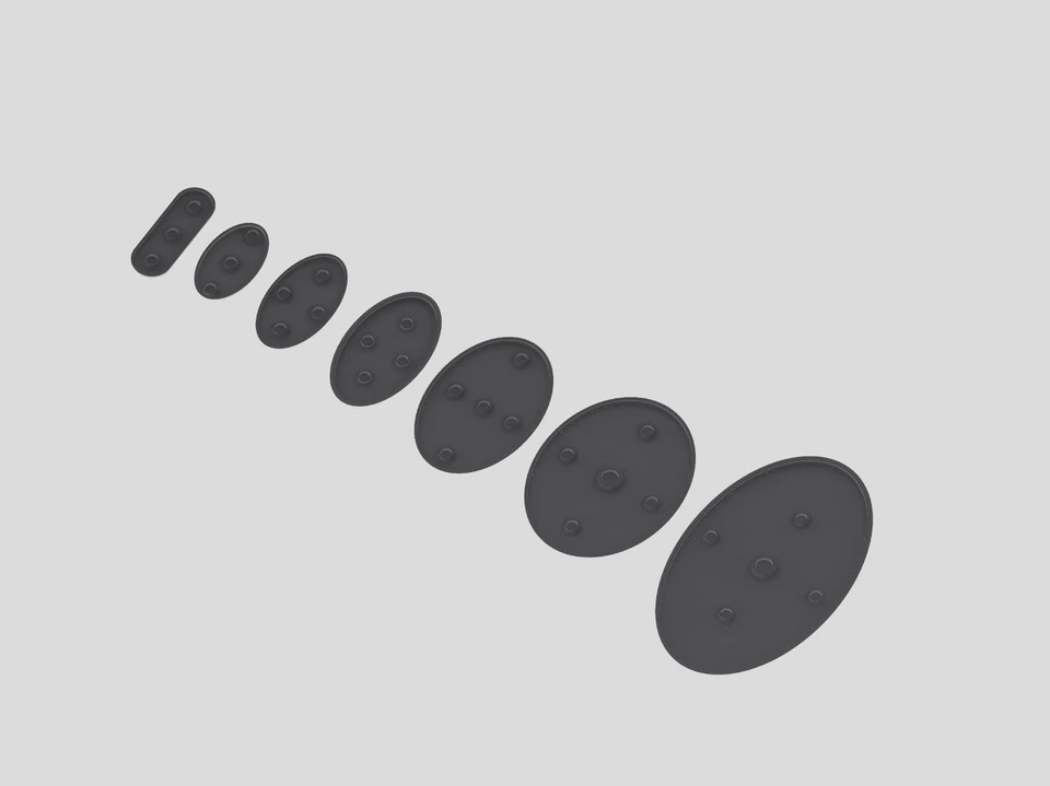 Bases ovaladas grandes 120 mm x 92 mm usadas para Warhammer 40k AoS GW Riptide Dreadknight Foto 4 de 4