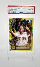 2022 Bowman Chrome Sapphire CJ Abrams SP Refractor Yellow RC #/50 Padres PSA 10
