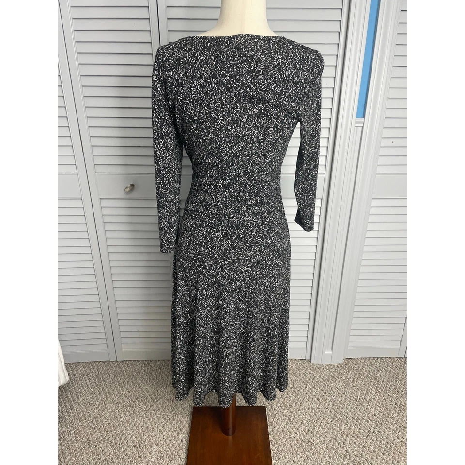 A.P.N.Y. Vestido de carrera manga larga codo negro blanco gris mujer talla pequeña Foto 3 de 4