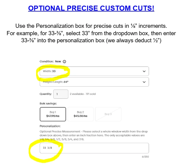 ENVÍO 1-2 DÍAS - Persianas de imitación de madera ultra premium de corte personalizado de 2" cientos de tamaños Foto 2 de 4