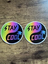Happy Hour Shades Stay Cool Stickers Sticker Lot Set Of 2 Skate Surf Style