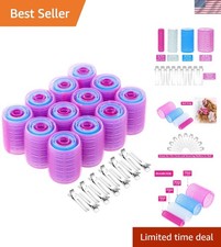 60 Multicolored Self-Grip Hair Rollers with Clips - Perfect for Effortless Curls