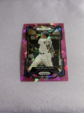 2024 Panini Prizm Pink Cracked Ice #16 Carlos Beltran New York Mets