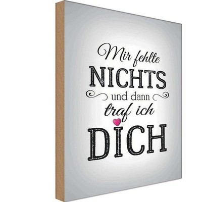 Holzschild 30x20 cm und dann traf ich DICH Herz Dekoration Deko Geschenk Holz Sc