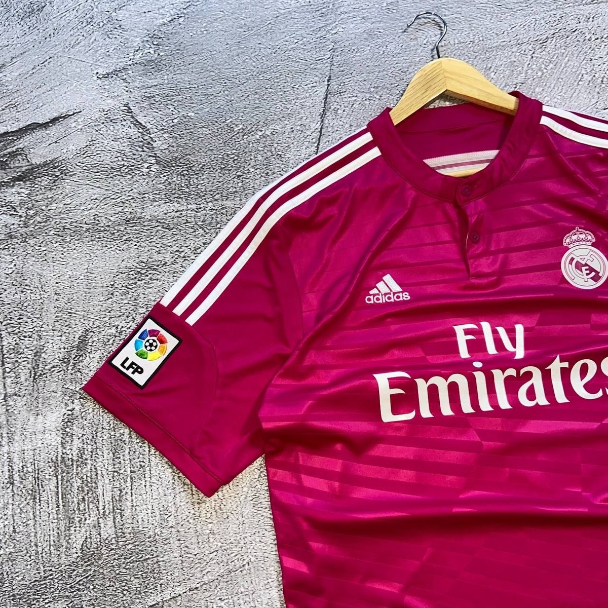 Adidas FC Real Madrid 2014 205 Away Jersey Pink Size XL Fly