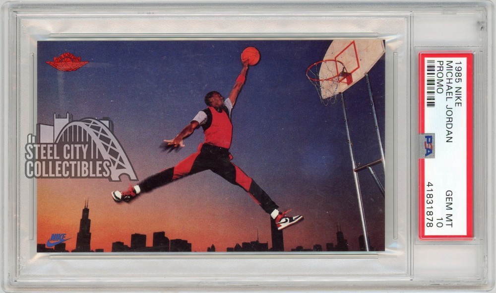 Michael Jordan 1985 Nike Promo Jumbo Rookie Card PSA 10