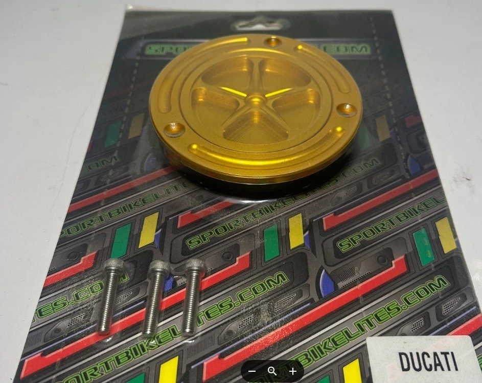 Tapa de gasolina dorada sin llave combustible giratorio Ducati Monster 1200/S 821 797 1098 1198 848 Foto 2 de 3