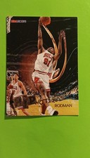 NBA Hoops Dennis Rodman Chicago Bulls Hipnotized #H4 1996 Basketball Card