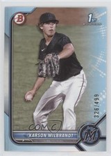2022 Bowman Draft Sky Blue 326/499 Karson Milbrandt #BD-87 0c6