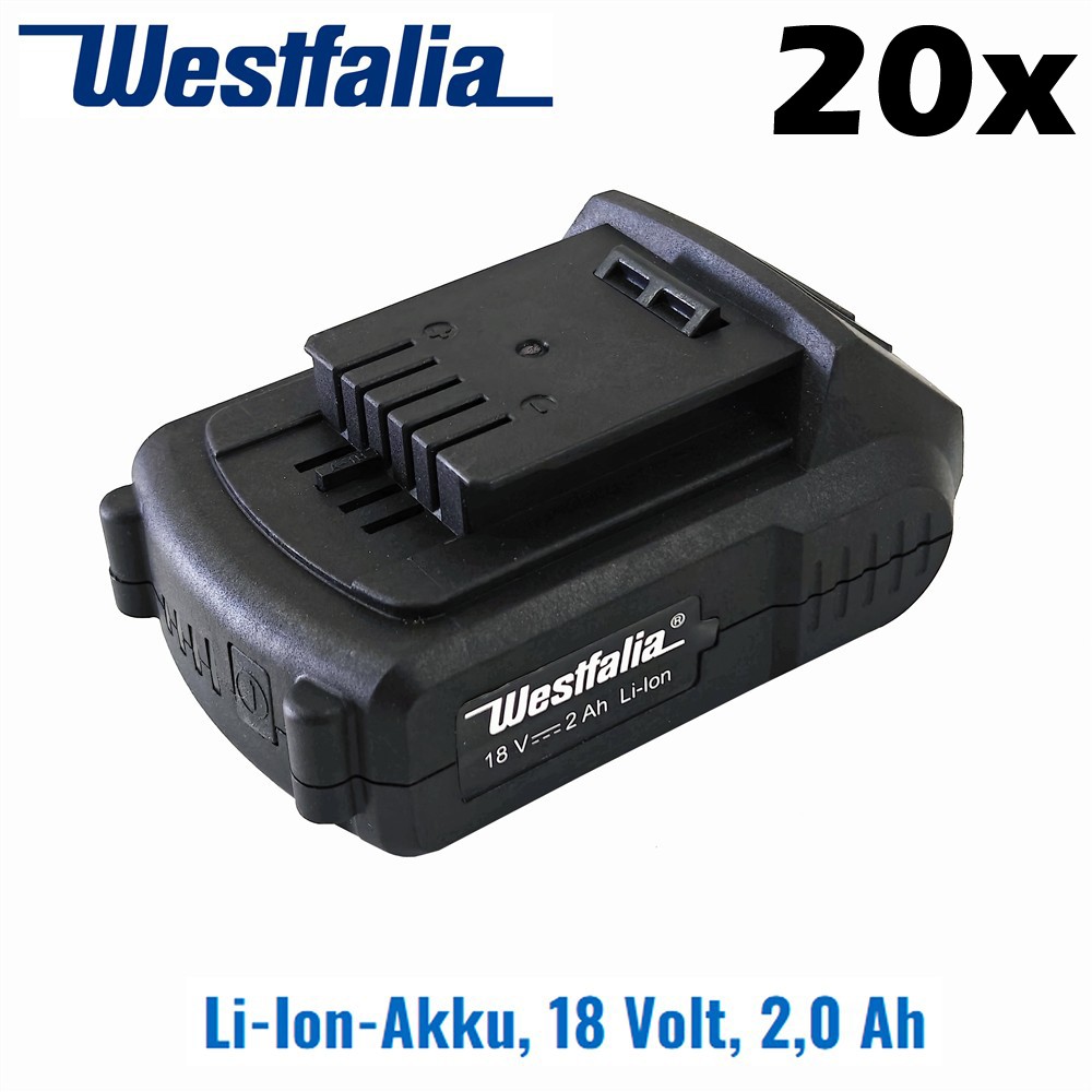 Westfalia 18V Li-Ion Akku 2,0Ah Original Ersatzakku Power Werkzeug