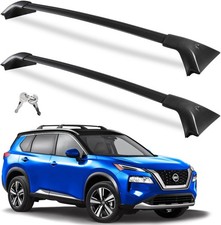 Lockable Roof Rack Cross Bars 260lb Compatible with Nissan Rogue 2021-2026 w...