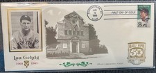 1989 Lou Gehrig HOF 50th Anniversary 1st Day of Issue Cachet MINT