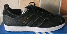 ADIDAS ORIGINALS WOMENS GAZELLE BLACK/BLACK SIZE3 1/2(EUR 36)BNWT BRAND NI BOX