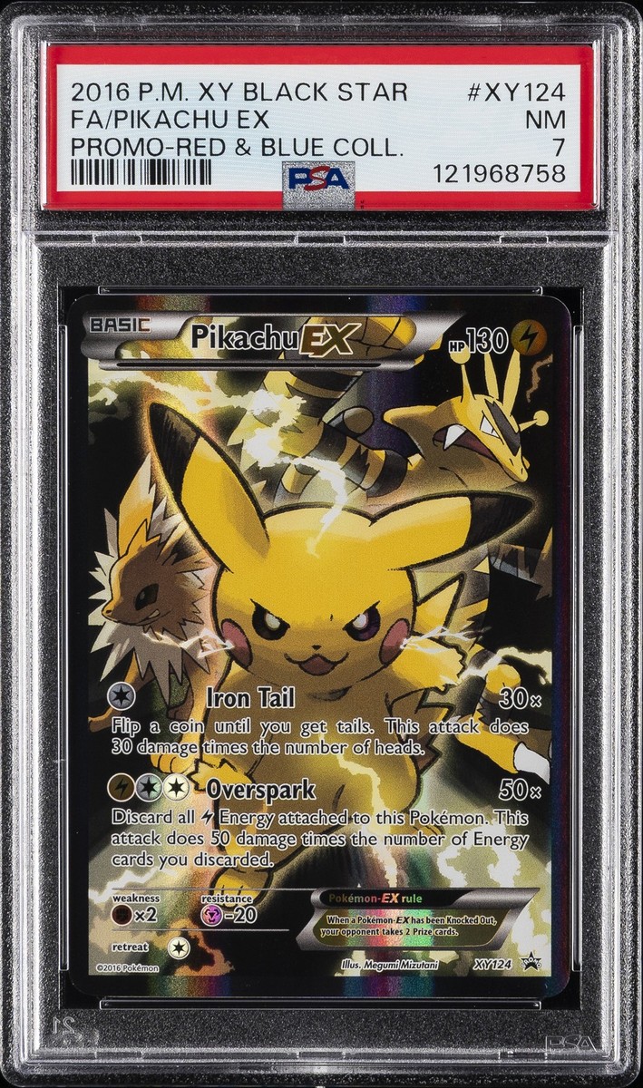 2016 POKEMON XY BLACK STAR PROMO RED & BLUE COLL FULL ART/PIKACHU
