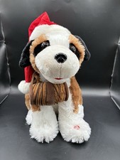Rare Dan Dee Christmas Holiday Animated Singing St Bernard Plush Holiday 12  Dog