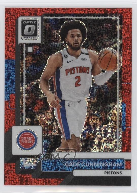 2022-23 Panini Donruss Optic Red Sparkle Prizm Cade Cunningham #92