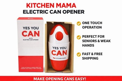 Kitchen Mama Electric Can Opener One Touch Automatic Hands Free NEW FAST SHIP