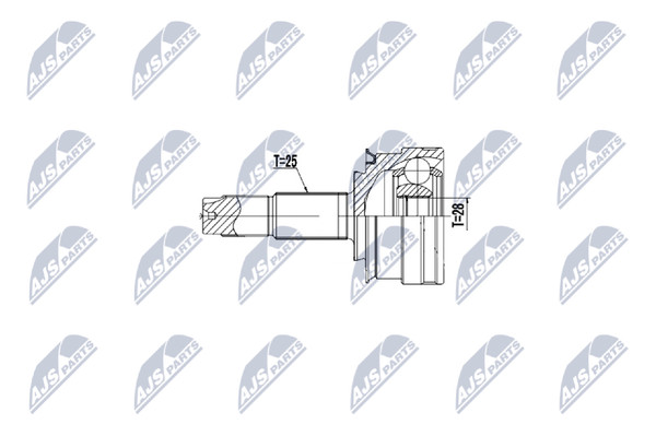 Gelenksatz Antriebswelle NTY NPZ-DW-035 FüR Chevrolet Aveo T300-image