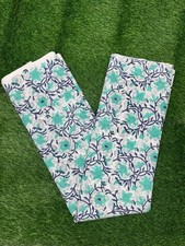 Indian Green Floral Soft Cotton Fabric 2.5 Yard Hand Block Printed Cotton Fabric