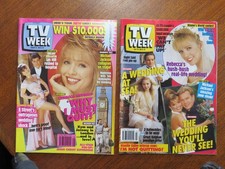 2 x TV week magazine 1992 issues with Rebecca Gibney covers