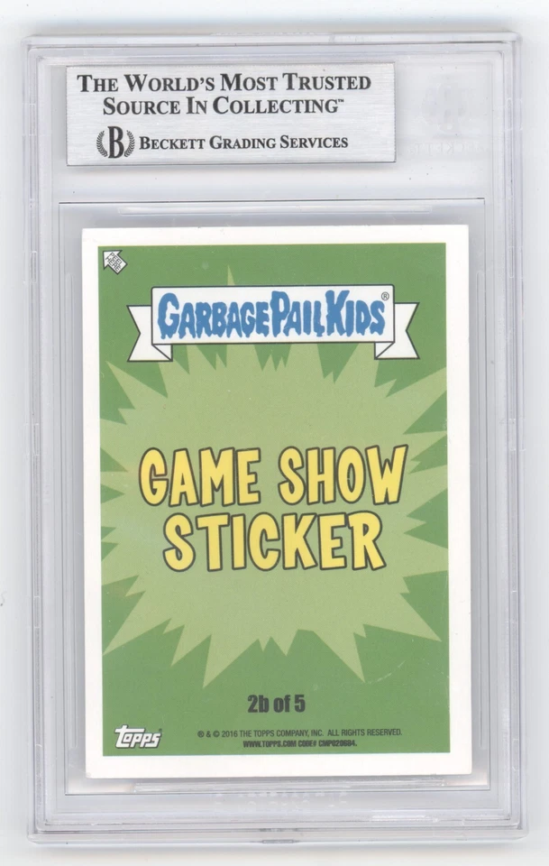 VANNA WHITE SIGNED 2016 TOPPS GARBAGE PAIL KIDS VAIN VANNA BAS BGS AUTO Q3566 - Image 2 of 2