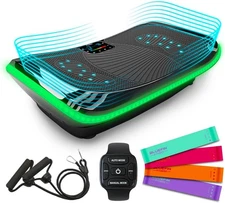 Bluefin Fitness 4D Triple Motor Vibration Curved Plate w/ 3 Silent Drive Motors