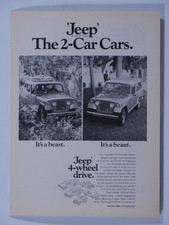 1969 Jeepster Commando Station Wagon The 2-car Cars Vintage Original Print Ad 1969 Jeepster Commando Station Wagon The 2-car Cars Vintage Original Print Ad