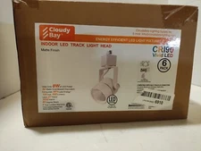 Cloudy Bay Indoor LED Track Light Head Matte Finish White LTHR001WH30-6PK 